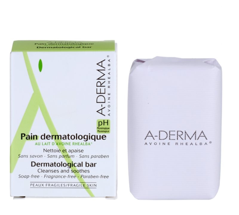 2 x A-Derma Kostka dermatologiczna łagodząca do skóry wrażliwej Mydło 100 g