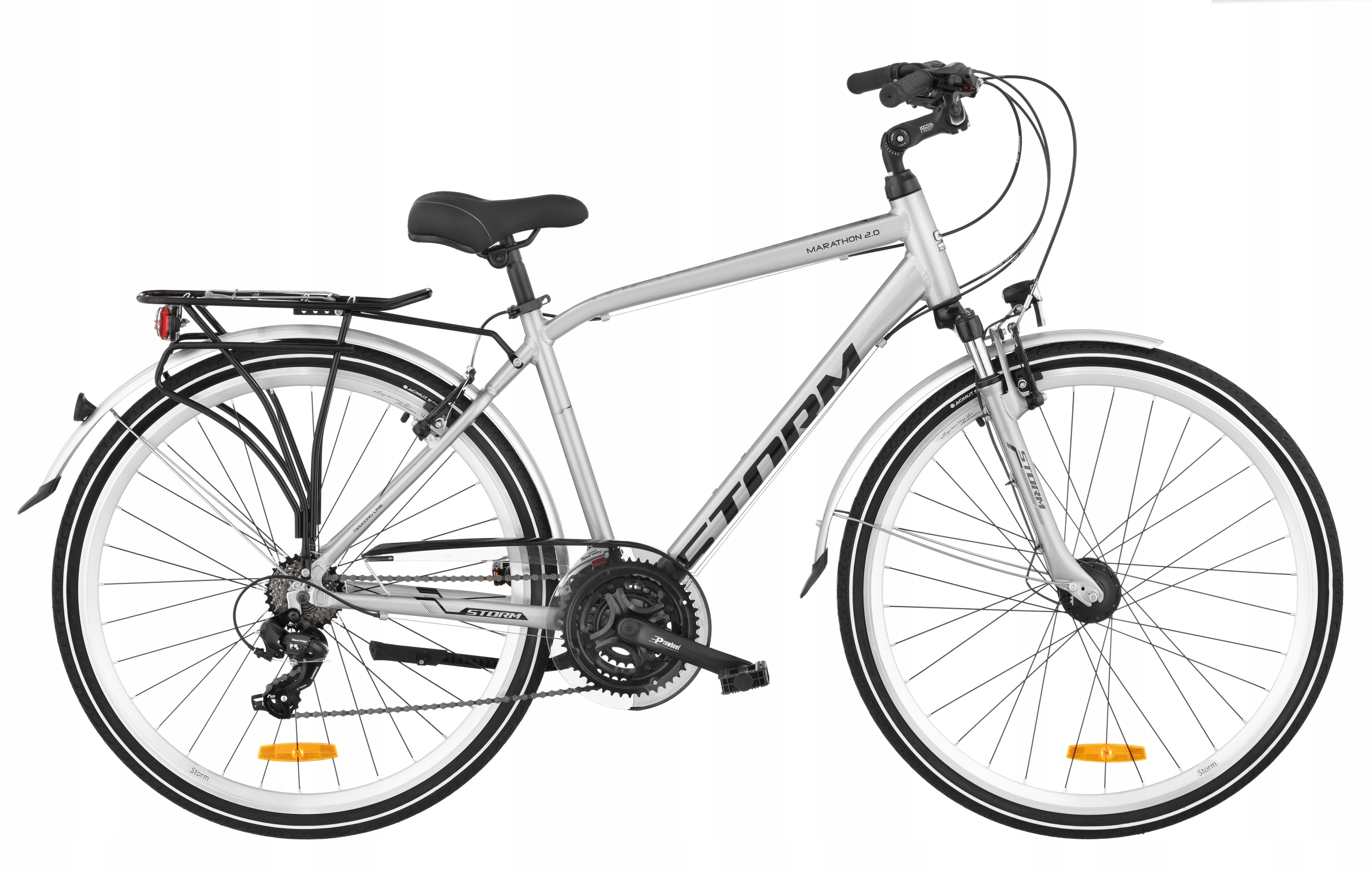 Rower Storm Marathon 2.0 Man srebrny 19