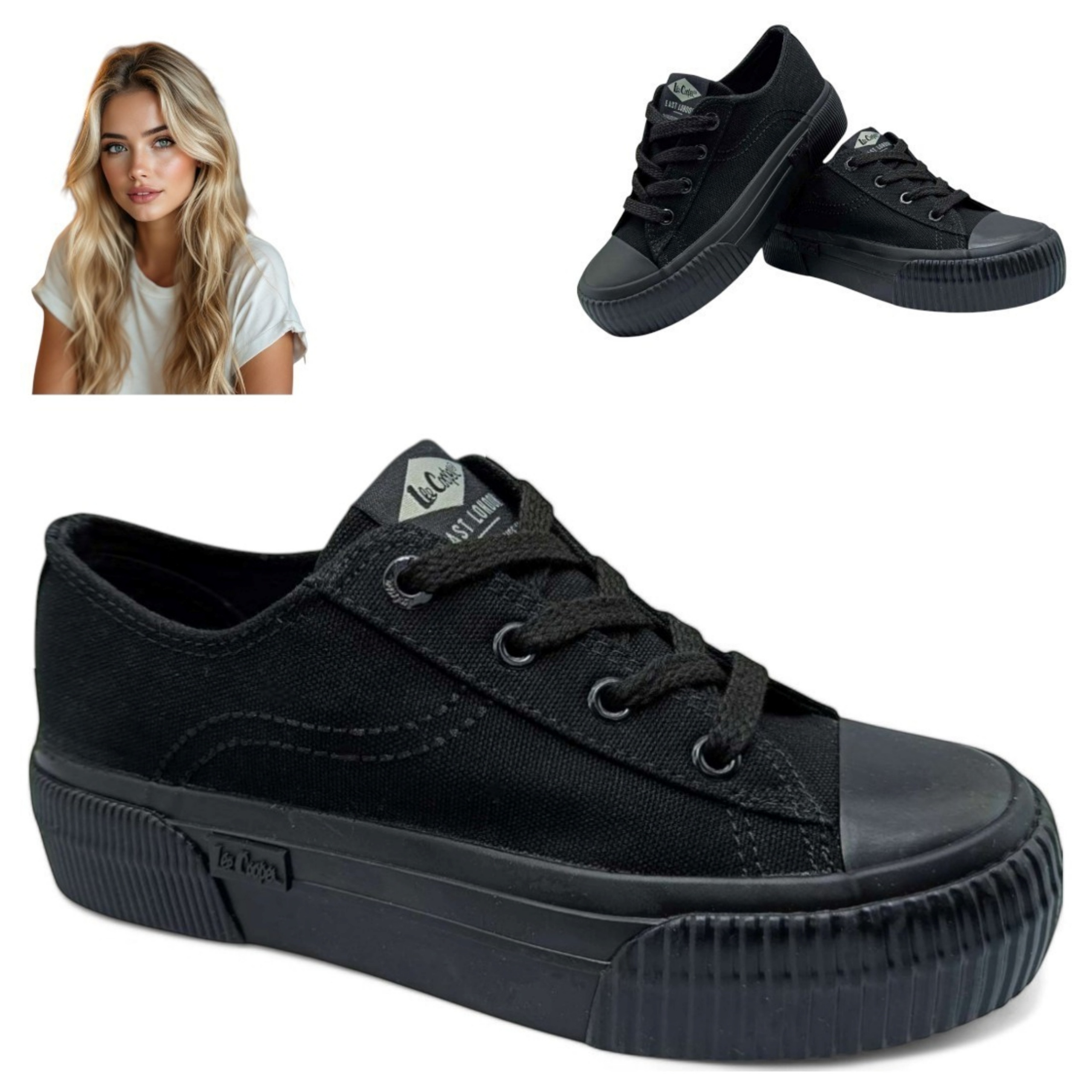 Dámské sportovní tenisky 39 Lee Cooper Tenisky Nízké Černé Platforma