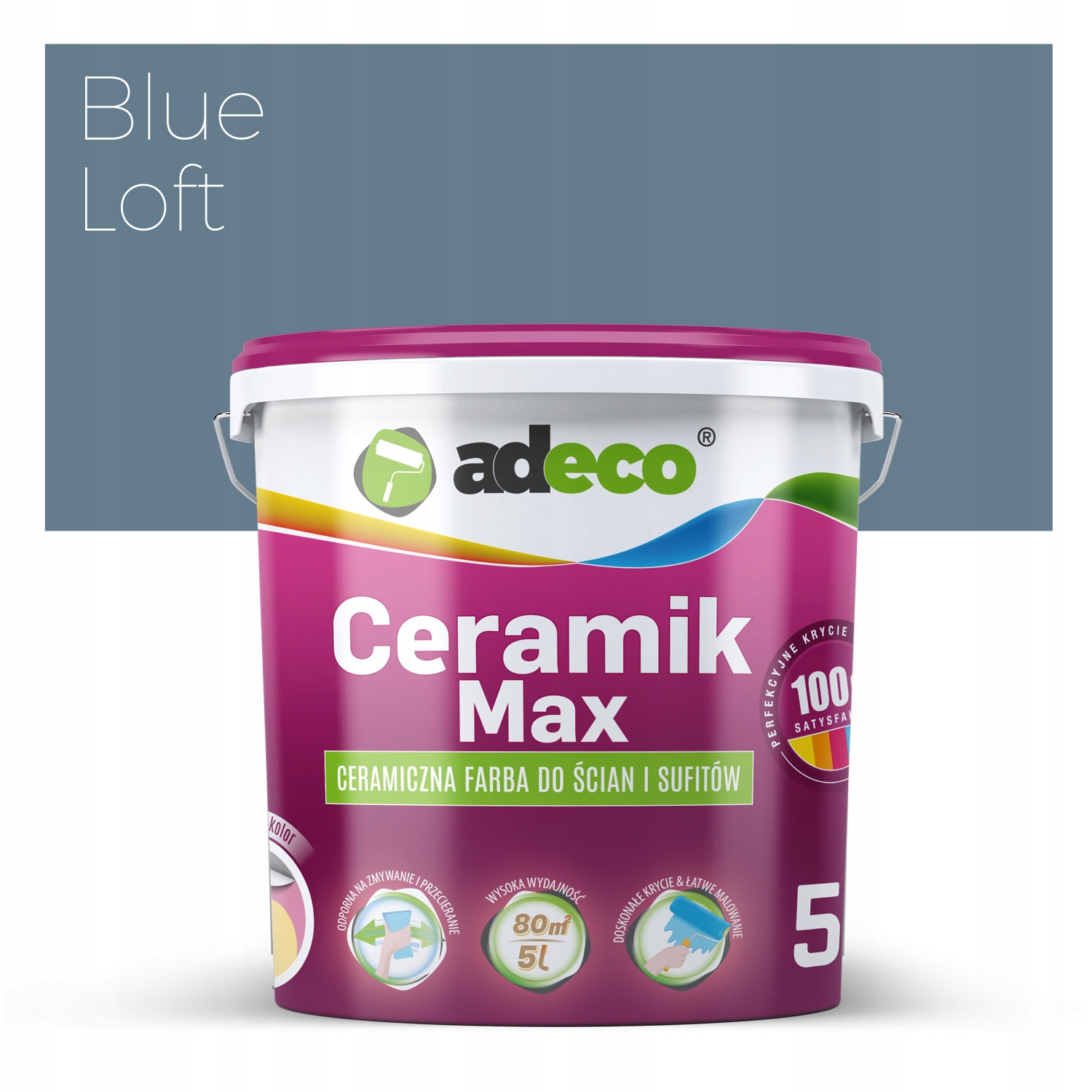 Barva Omyvatelná Barva Blue Loft 5L Modrá Barva Roku Pro Interiér