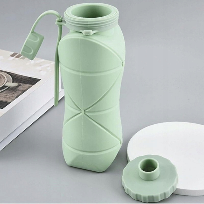 Miękki bidon (softflask) BD11ZIE 600 ml odcienie zieleni Wysokość 22 cm