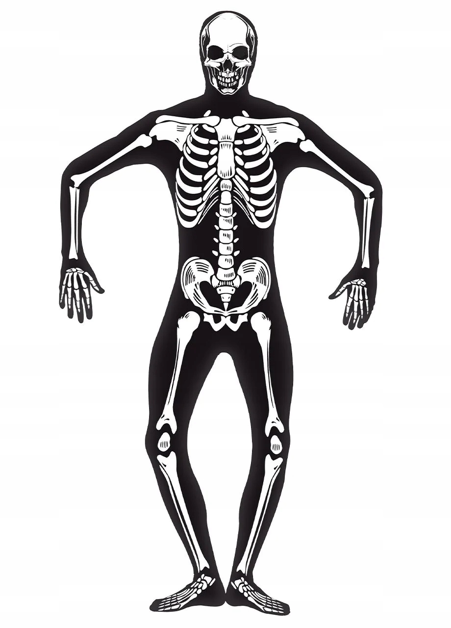Kostým kostlivce svítícího ve tmě Převlek na Halloween L