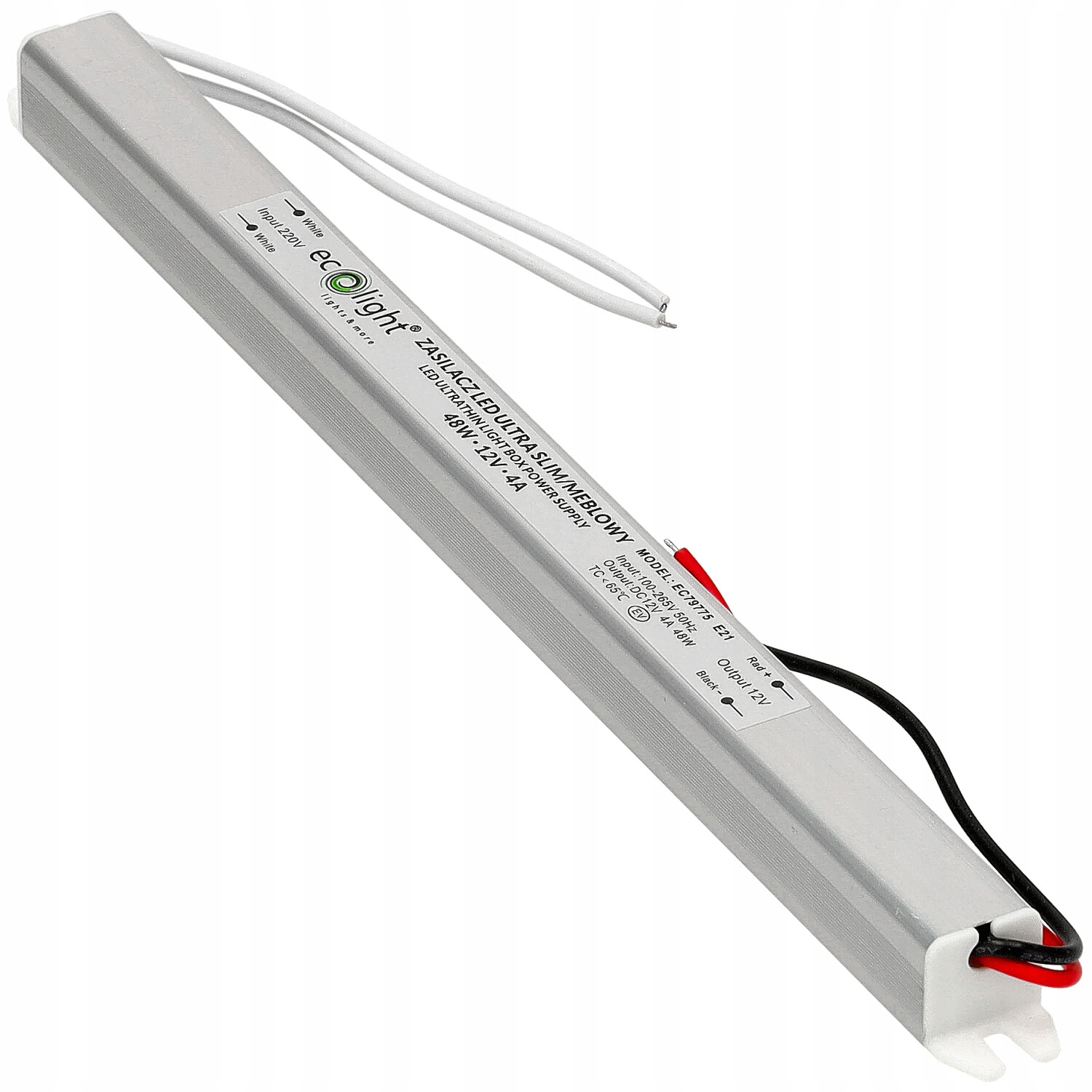ZASILACZ TAŚM LED ULTRA SLIM IP20 12V 4A 48W EAN (GTIN) 5901986797753