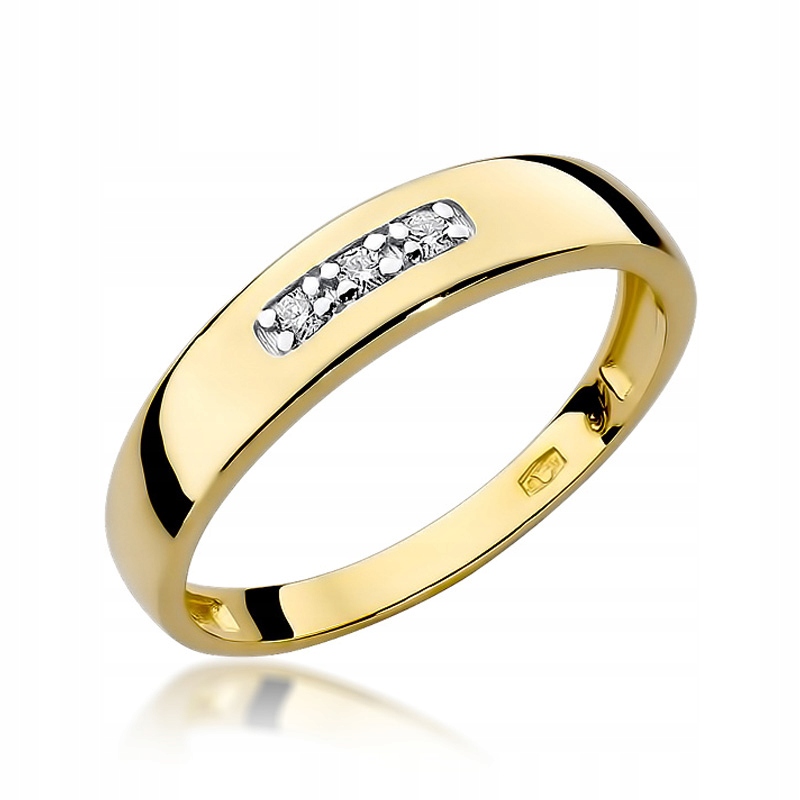 Prstýnek 585 prsten s brilianty 0,05 ct