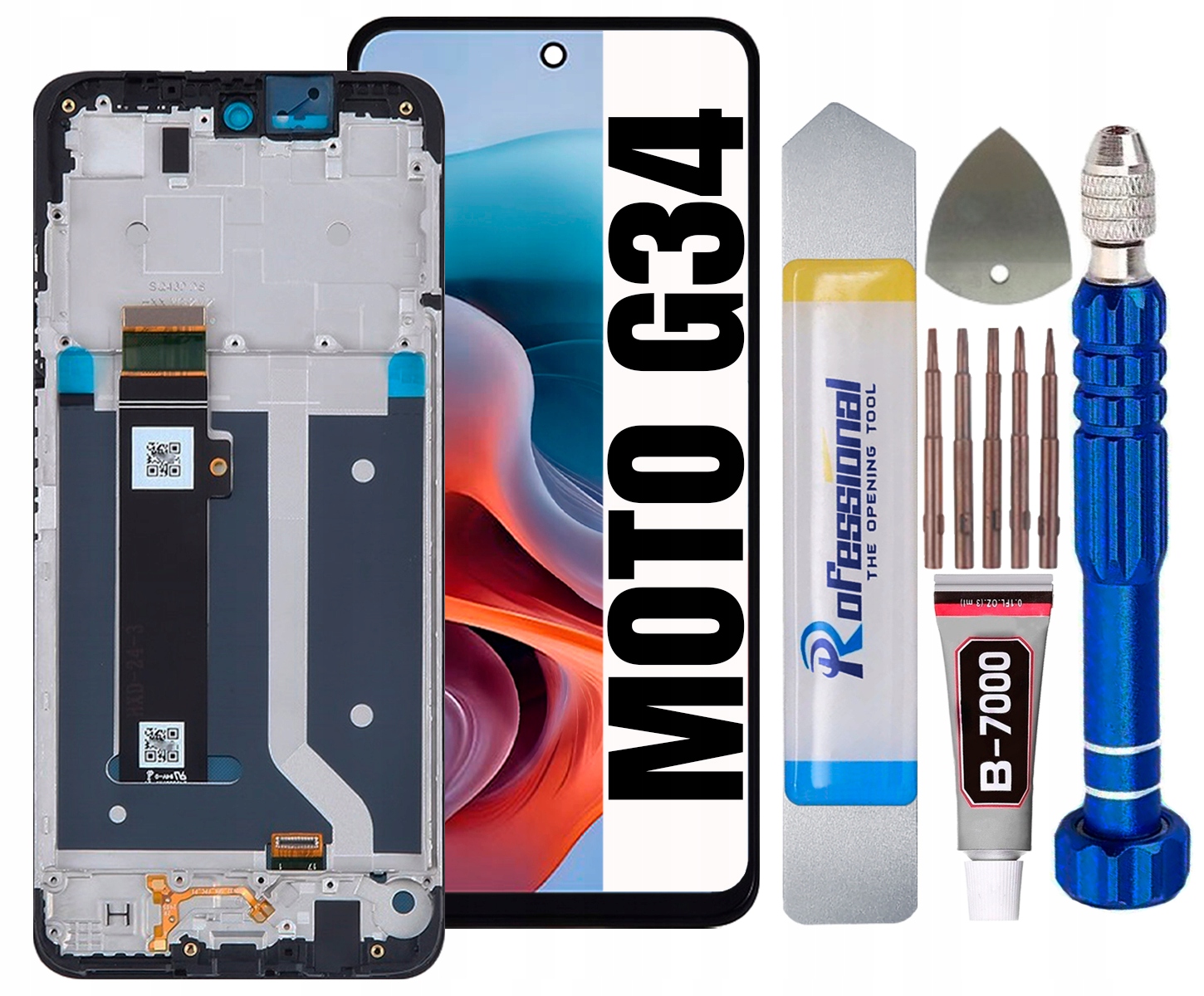 Displej Pro Motorola Moto G34 LCD Displej Rámeček