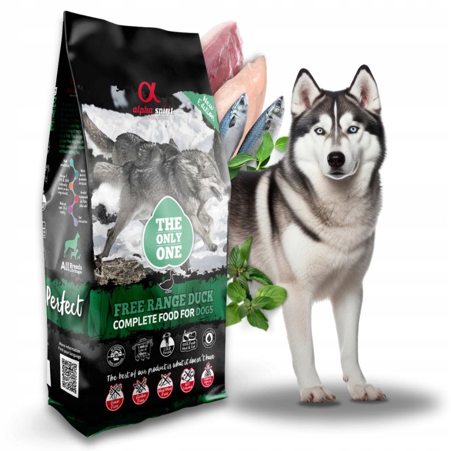 Alpha Spirit Duck kompletní Sušené krmivo pro psy Kachna Kuře 12 kg