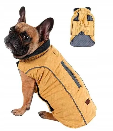 Levně DogLemi Kabát pro psa větruodolný overal žlutý obleček 2XL