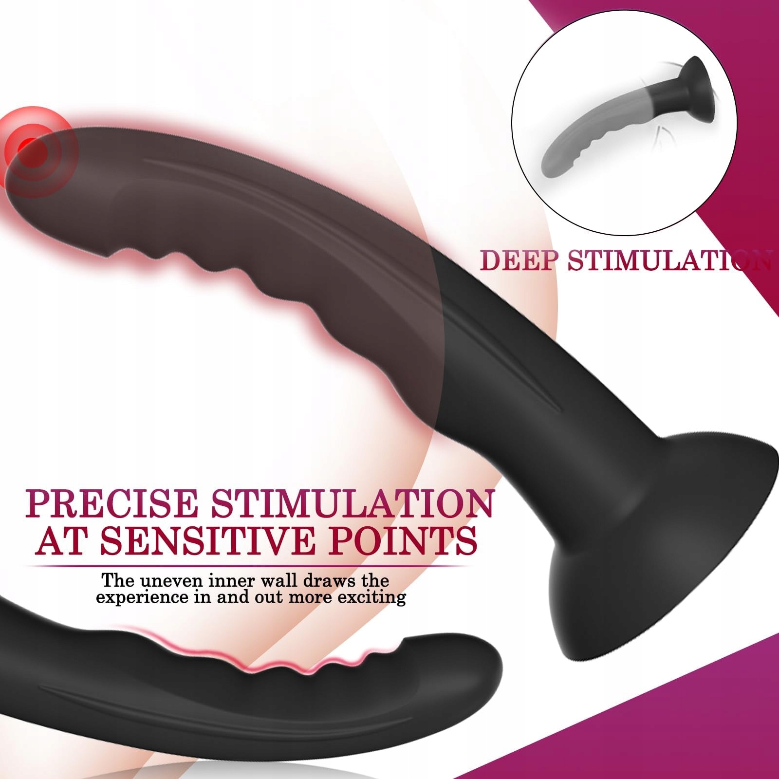 ANALPLUG Dildo Analny Czarny Z Przyssawką Dla Mężczyzn i Kobiet L — miniatura 3
