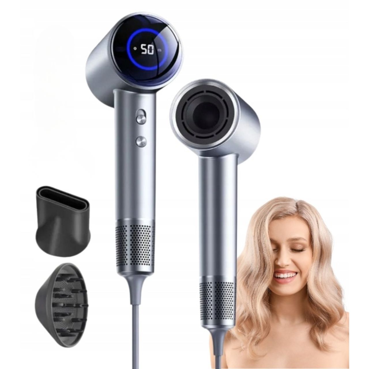 Vysoušeč vlasů s ionizací Studený vzduch Koncentrátor Difuzér Loki 1600W