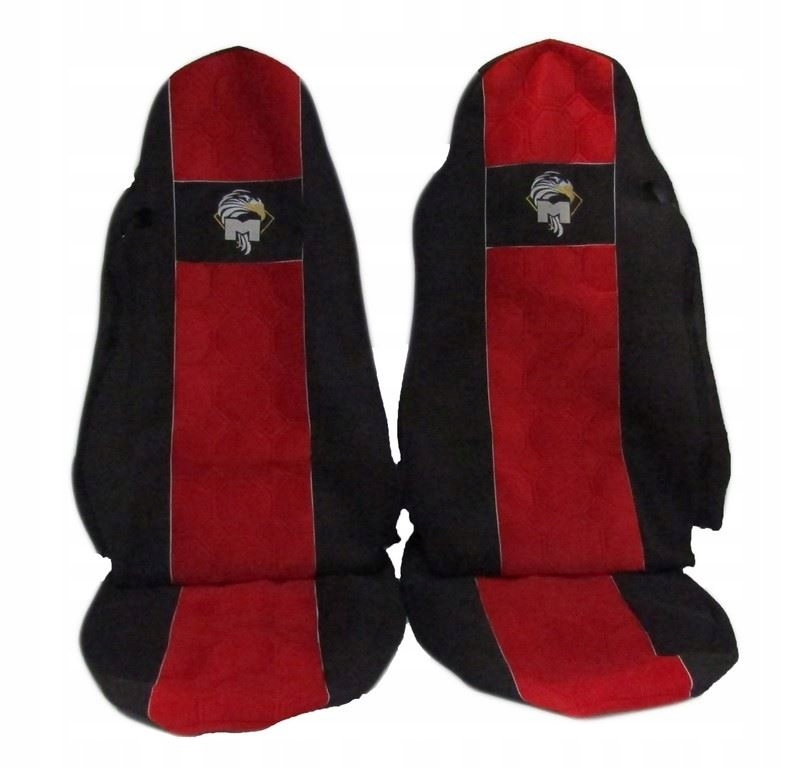 POKROWCE MAN TGX TGM TGL TGS OD 2020 2 PASY W FOTELACH CZERWONE