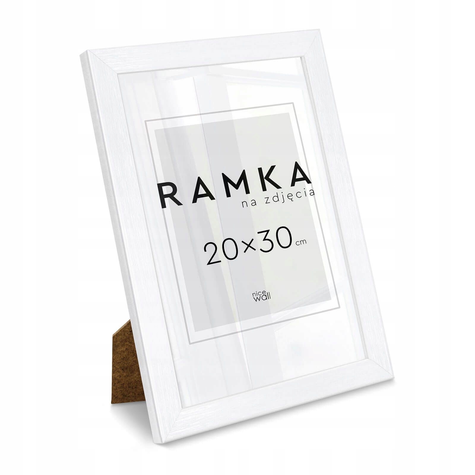 

Ramka na zdjęcia 20x30 cm z podpórką Biała