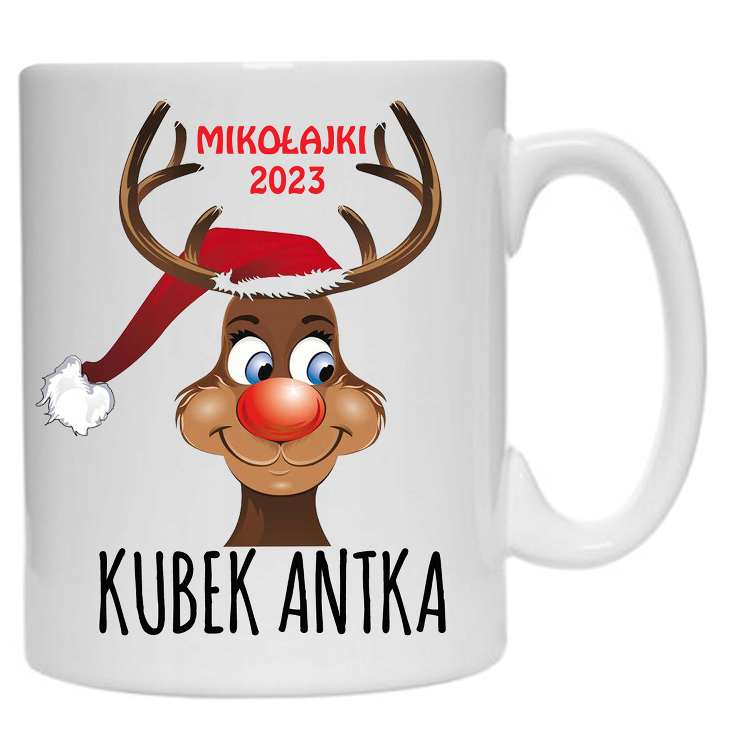 ŚWIĄTECZNY KUBEK NA MIKOŁAJKI GWIAZDKA + TWOJE IMIĘ