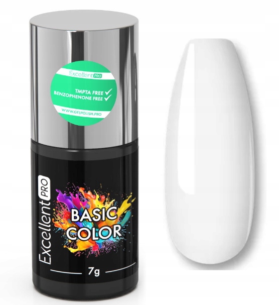 LAKIER HYBRYDOWY EXCELLENT Pro Basic Color 7g 001 BIAŁY