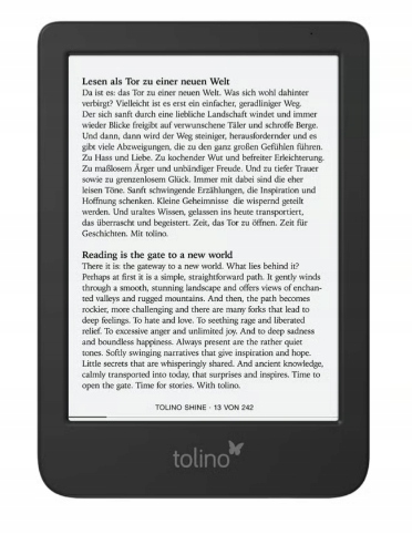 Czytnik Ebooków Tolino Shine 16 Gb 15.2 cm (6 cal) czarny Nowy Model