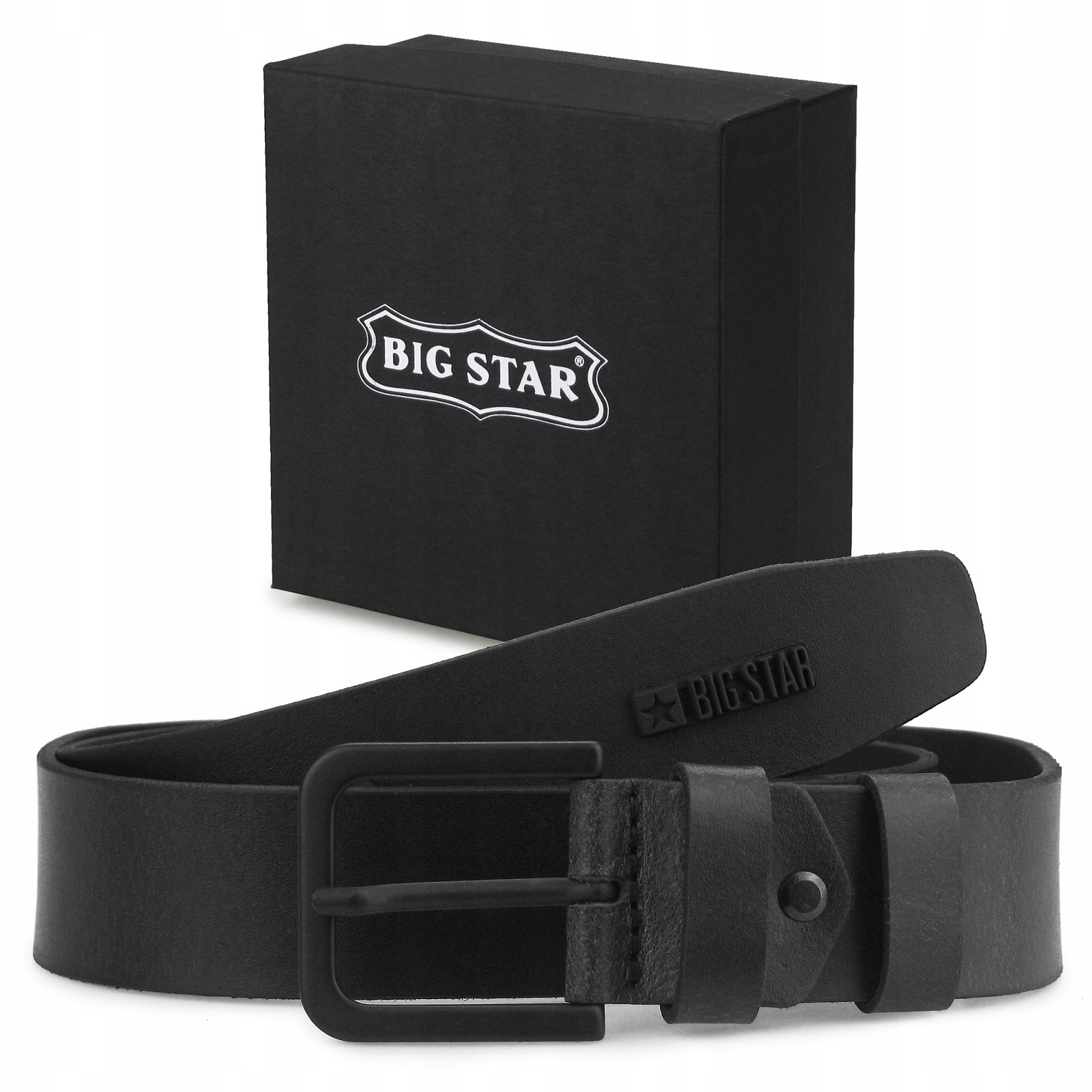 

Pasek skórzany Męski Big Star regulacja + Etui 110