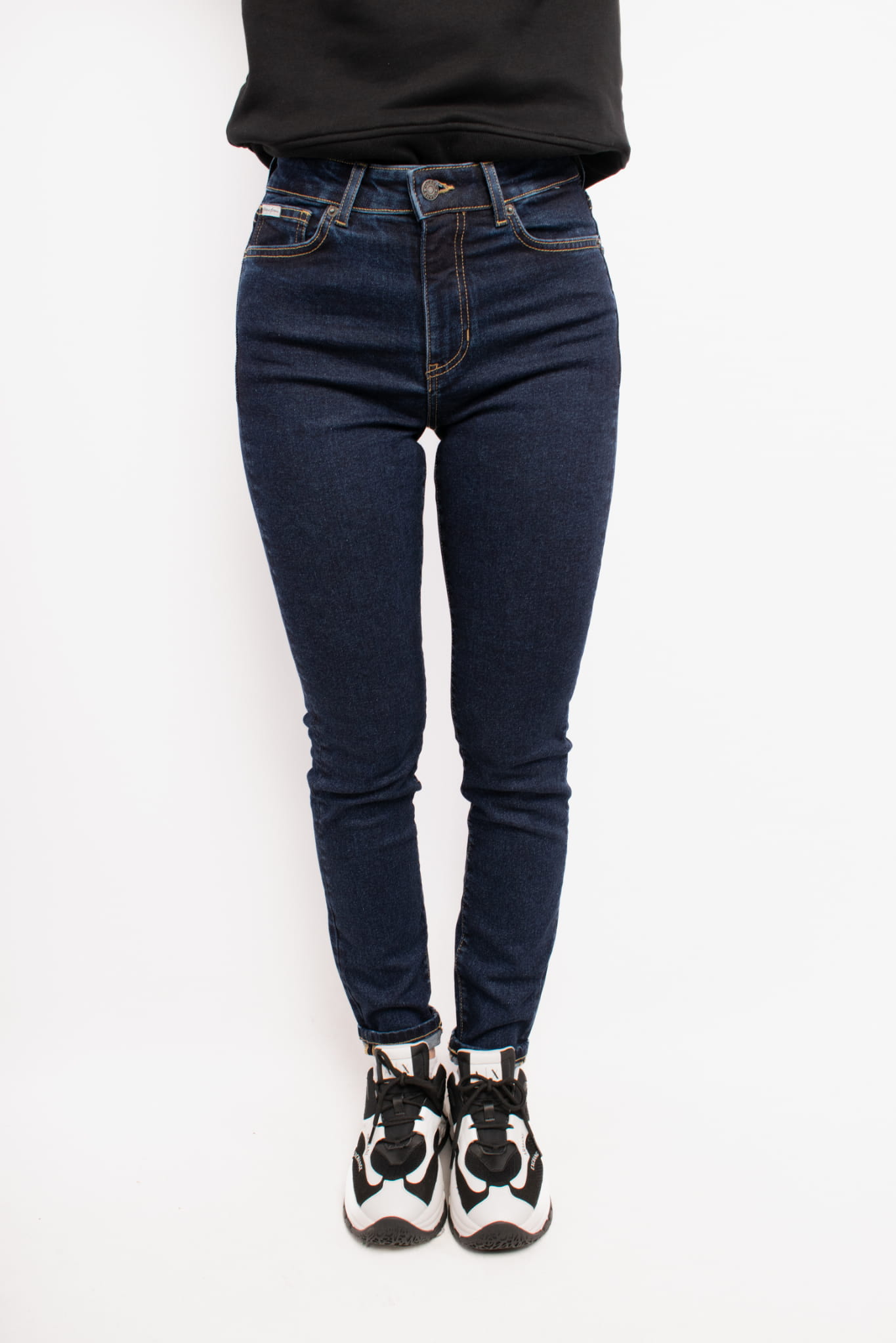 Dámské džíny Guess Jeans W4YA92 D5CB1 tmavě modré Pants: 27/28