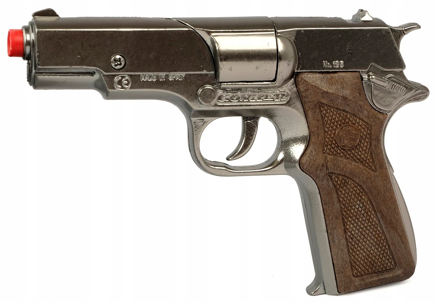 METALOWY PISTOLET NA KAPISZONY POLICYJNY GONHER Marka Gonher