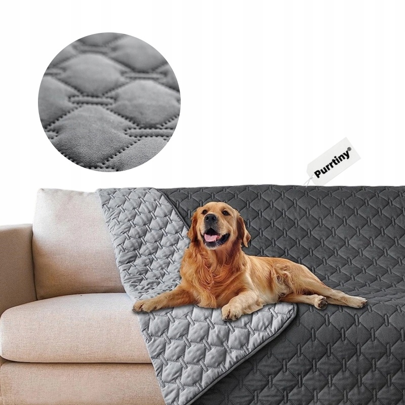 Levně Koc Přehoz na postel pro zvířata psa a kočky 130 x 200 cm Šedý