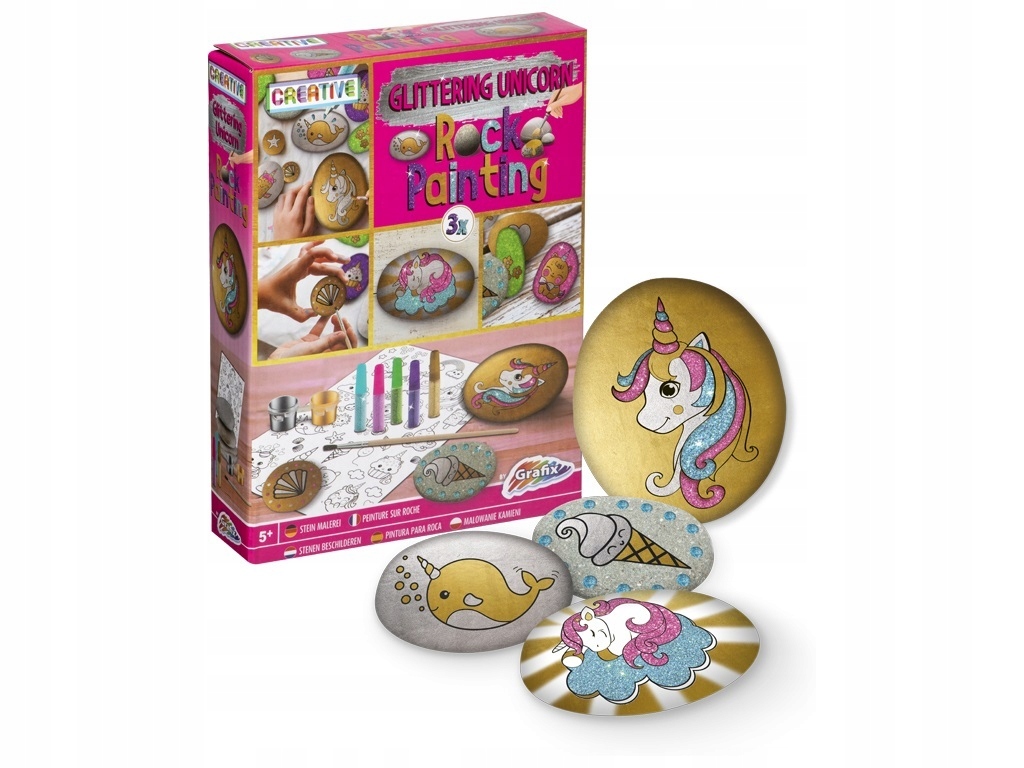 

Malowanie Kamieni Jednorożec Brokatowe Jednorożce