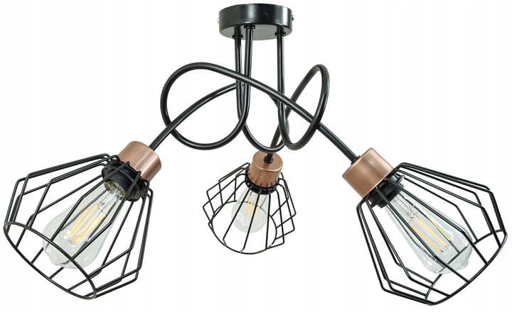 Stropní svítidlo závěsný lustr Loft drát Brylant