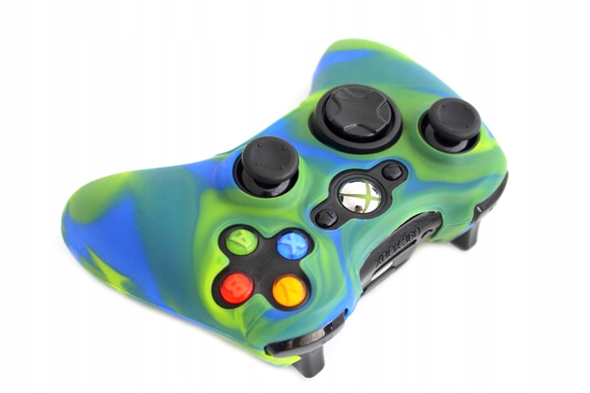 IRIS Silikonowy pokrowiec etui osłona na pad do Xbox 360 niebiesko-zielony