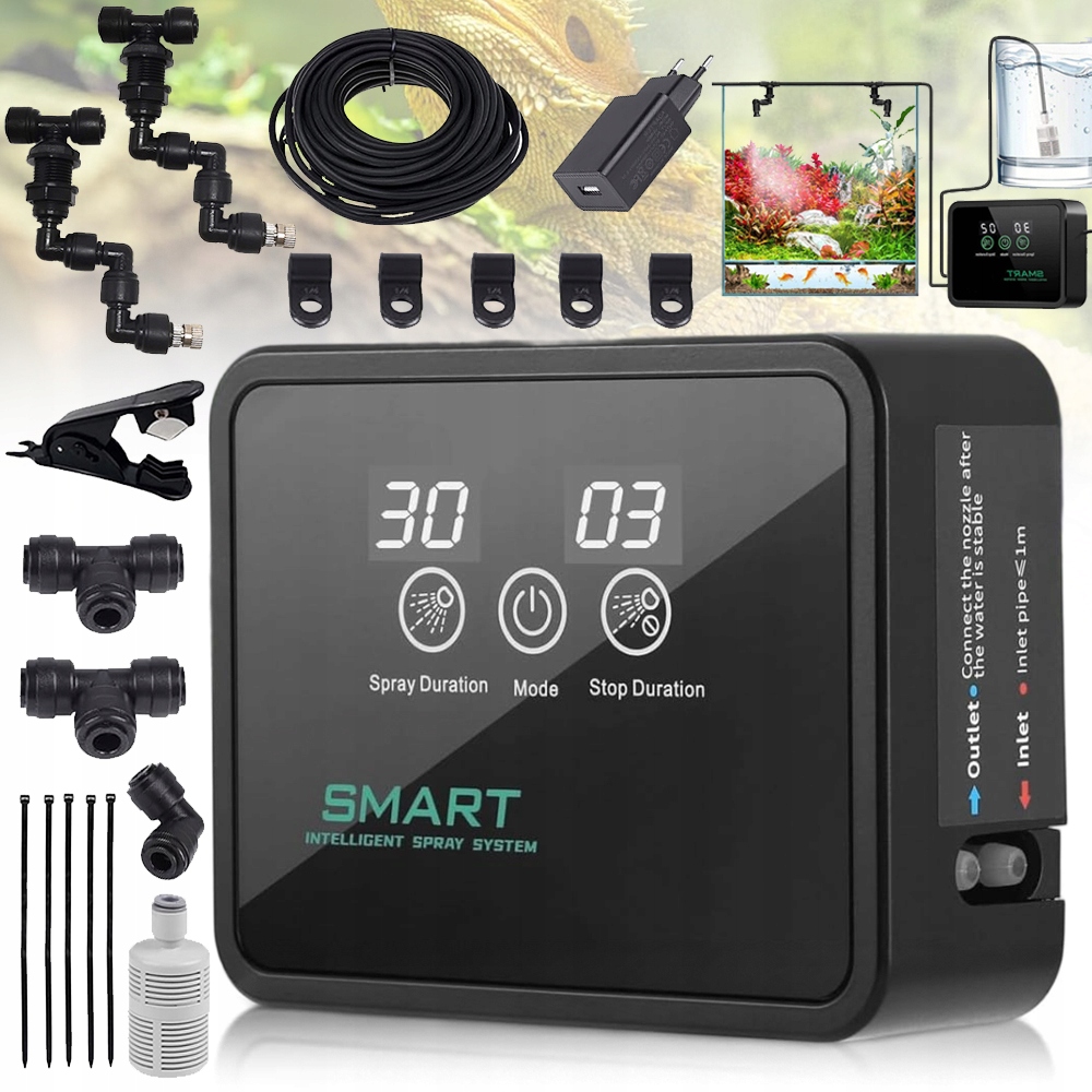 Zavlažovač Do Terária Pro Plazy S Časovačem, 2 Trysky 360° Nastavitelné