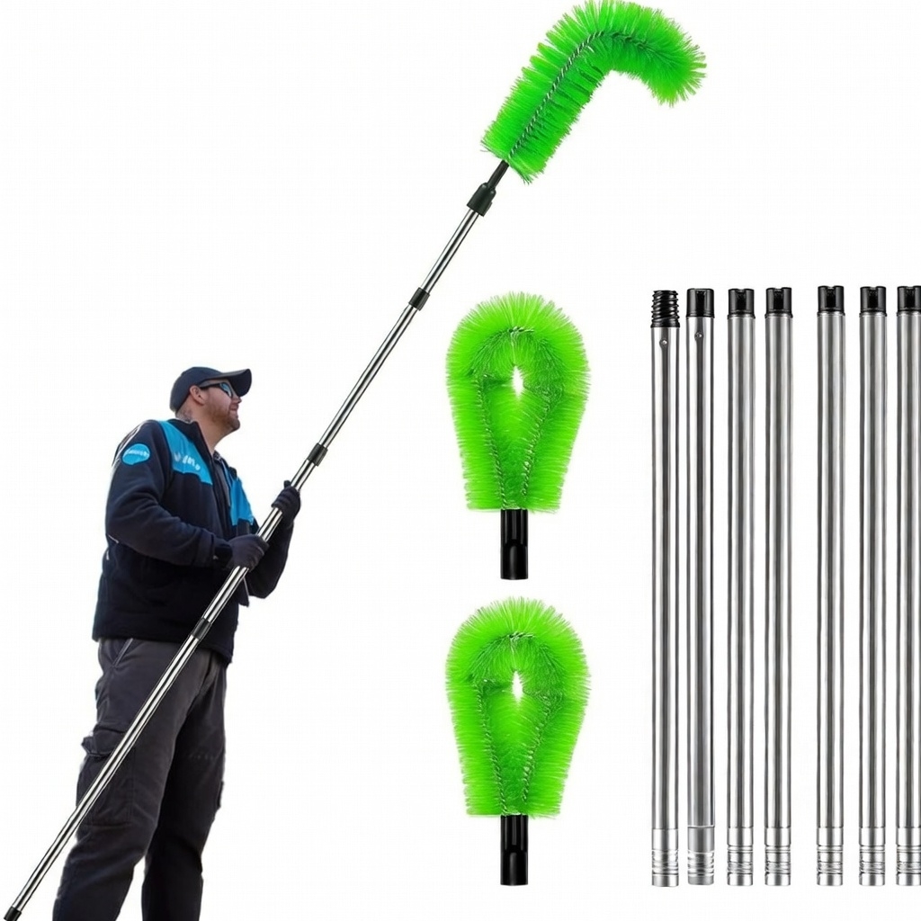 Levně Teleskopický Kartáč Na Okapy Ocelový Pro Čištění Sněhového Listí