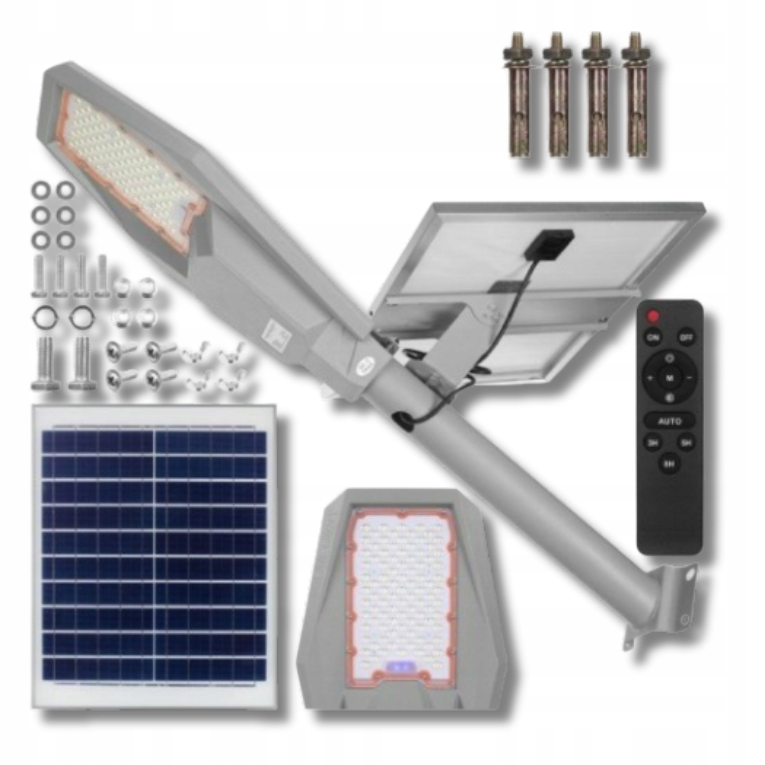 Solární Lampa Silná pouliční lampa Solární panel Pv Držák Dálkové ovládání Led 100W