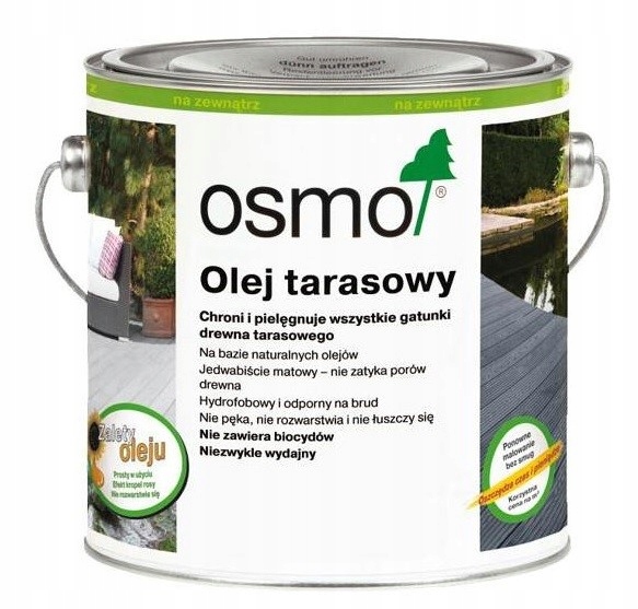 Olej na dřevěné terasy zahradního nábytku Osmo Bangikirai Tmavý 016 2,5 l