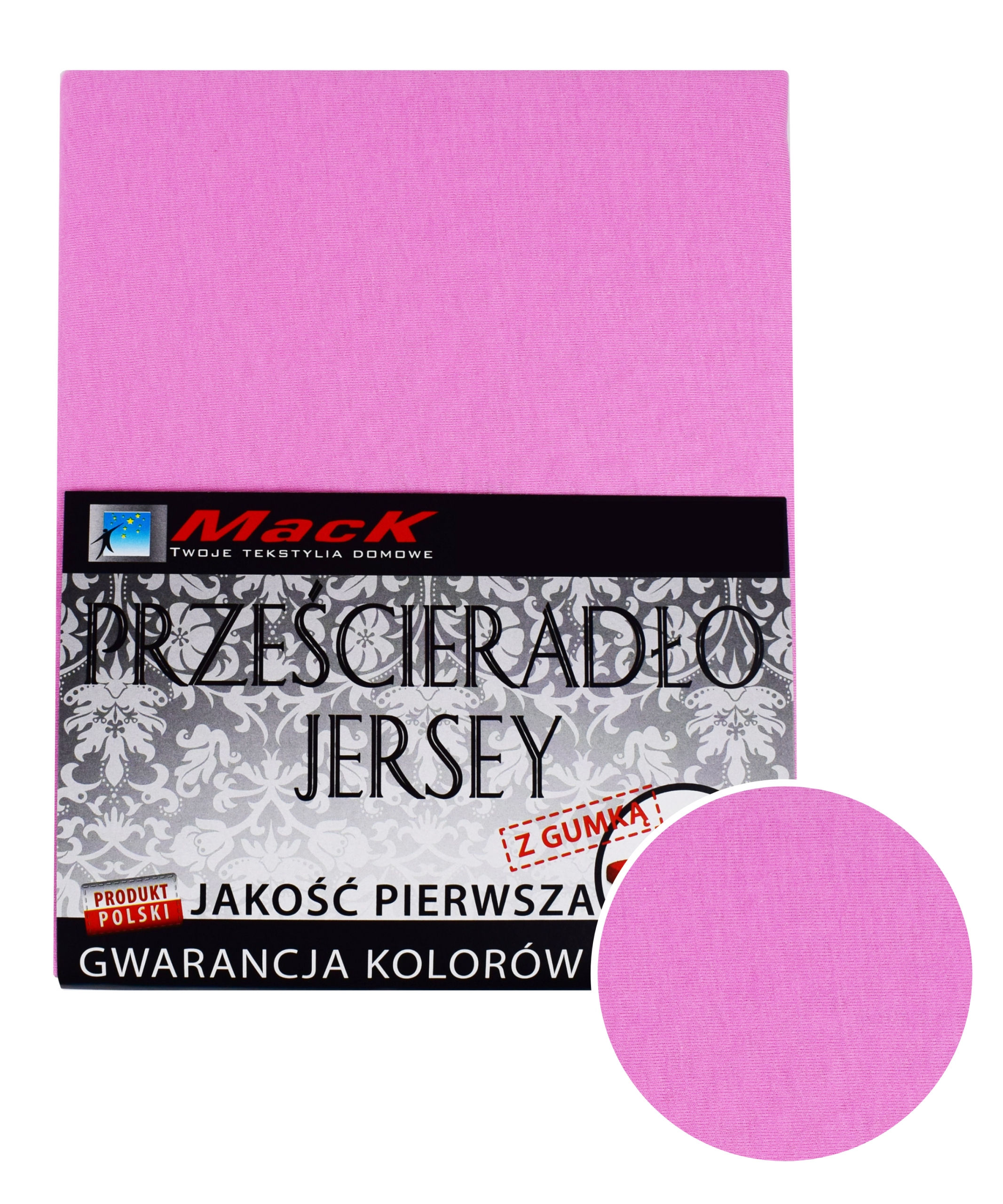 

Prześcieradło Jersey Z Gumką 180X200 jasny róż