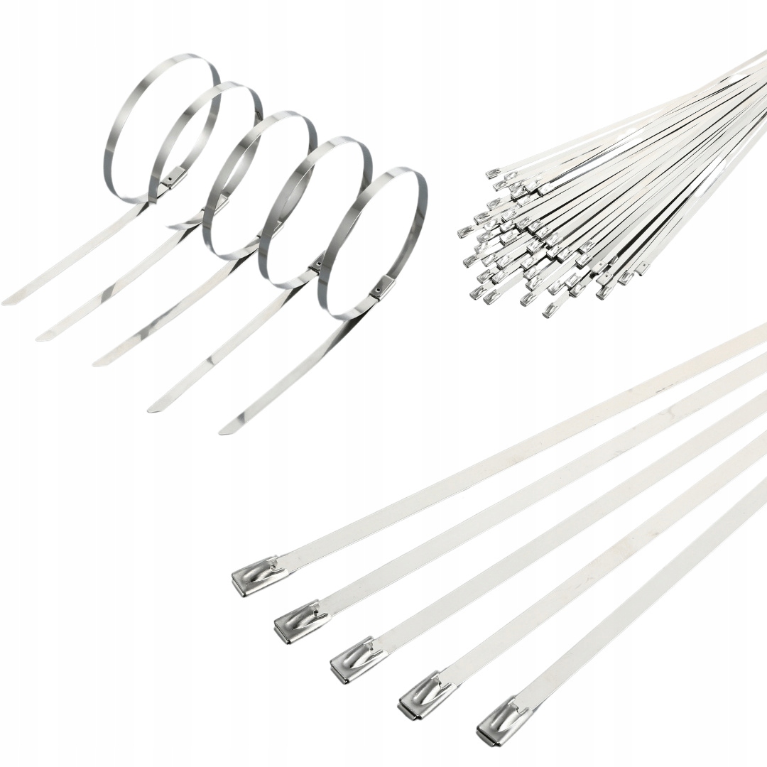 Opaski zaciskowe metalowe stalowe trytki 7,9x1200mm Inox 25szt Nomi