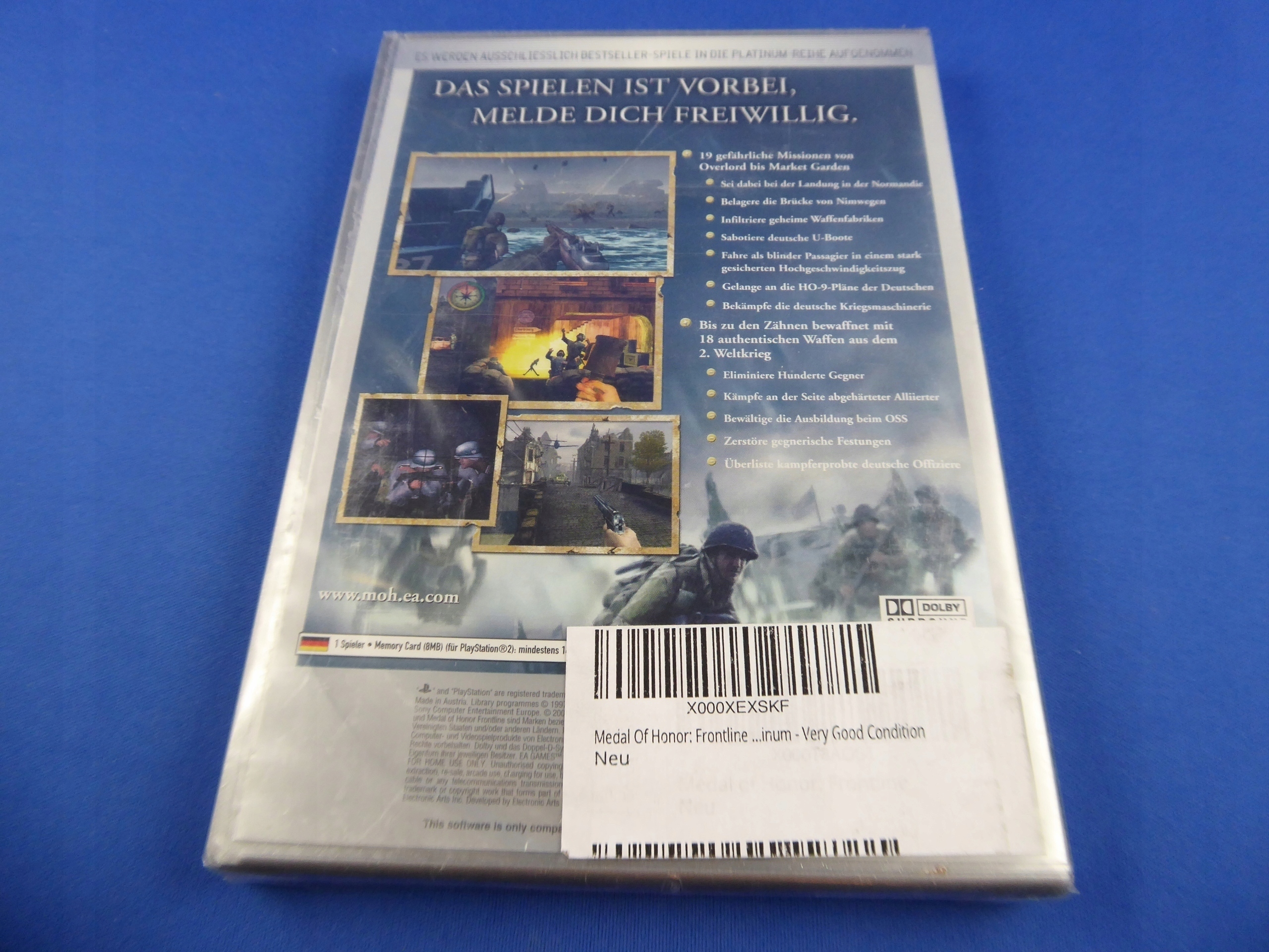 MEDAL OF HONOR FRONTLINE folia PS2 Platforma PlayStation 2 (PS2)