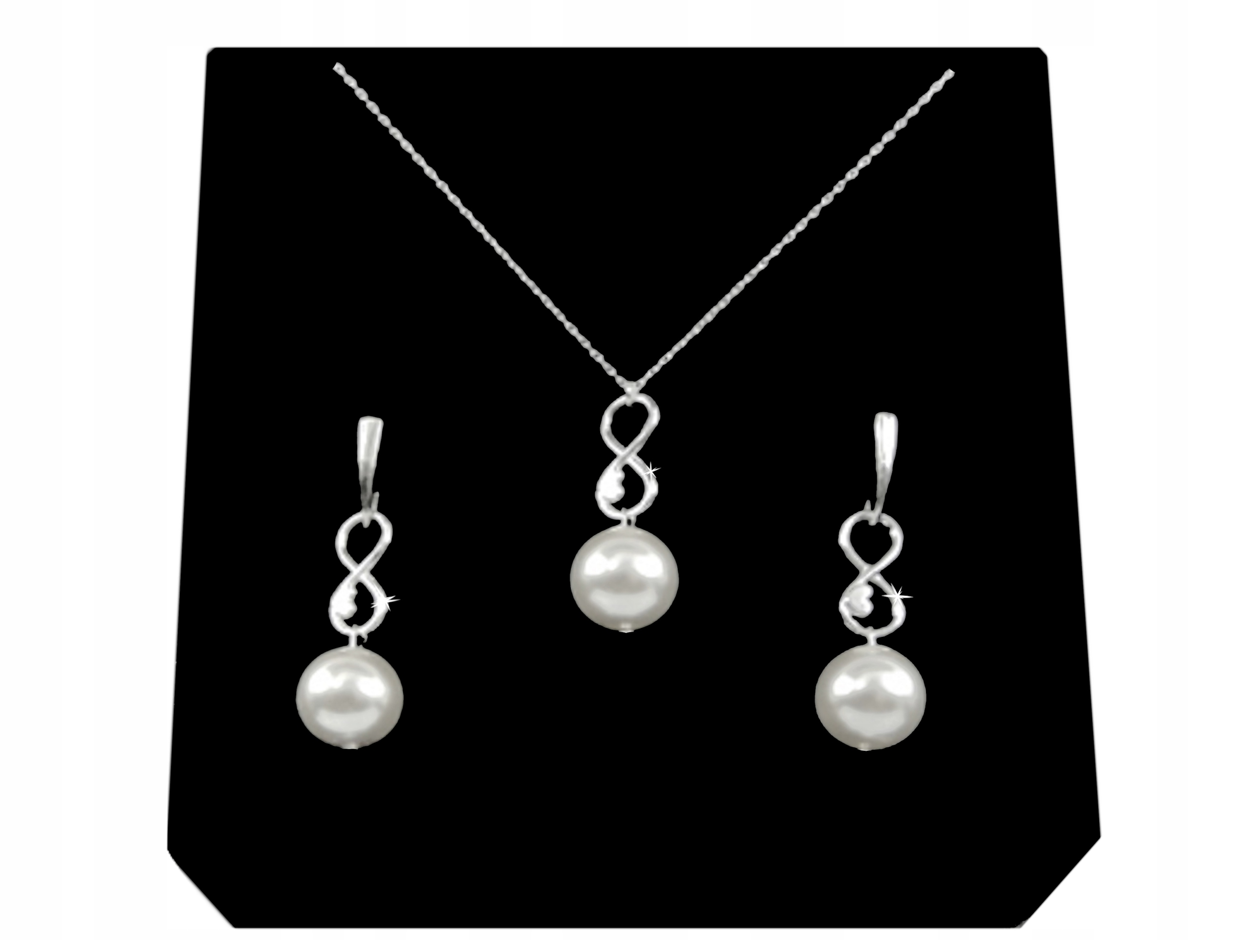 

Srebrny Komplet Naszyjnik Kolczyki srebro 925