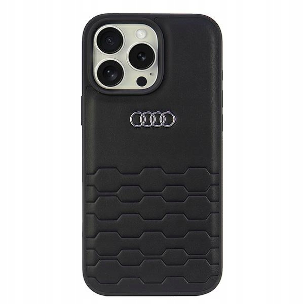 Pouzdro pro iPhone 16 Pro Max Audi Kožené Černé