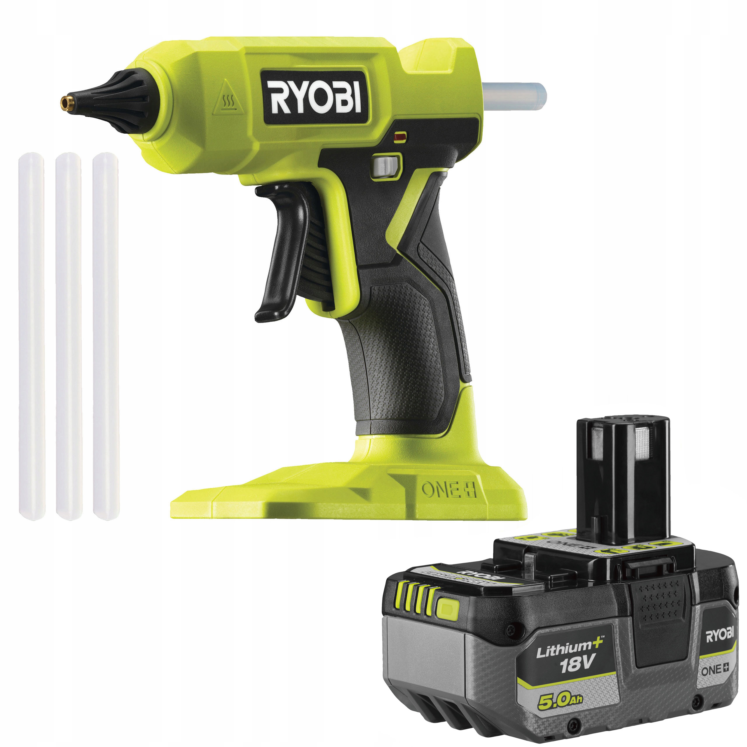 Ryobi RGLU18-0 Pistole Na Lepení Lepidla Za Tepla 18V 200 °C 11 mm 5 Ah