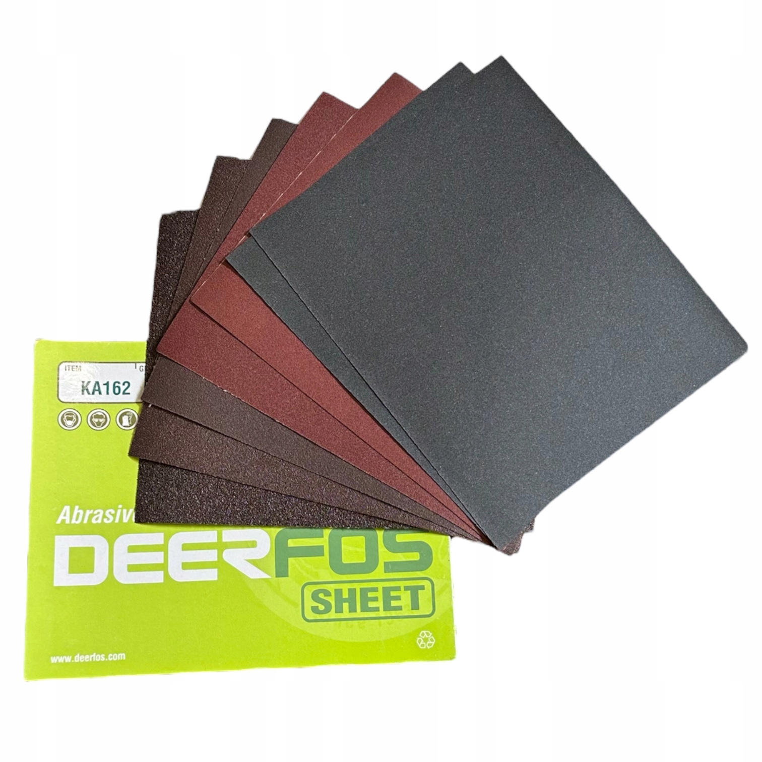 Zestaw Arkusz Płótno Ścierne KA162 Deerfos P40-P400 12 Szt.
