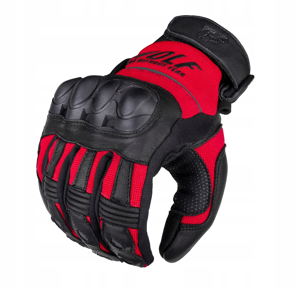 Rękawice Motocyklowe Wolf Pro-x Red M