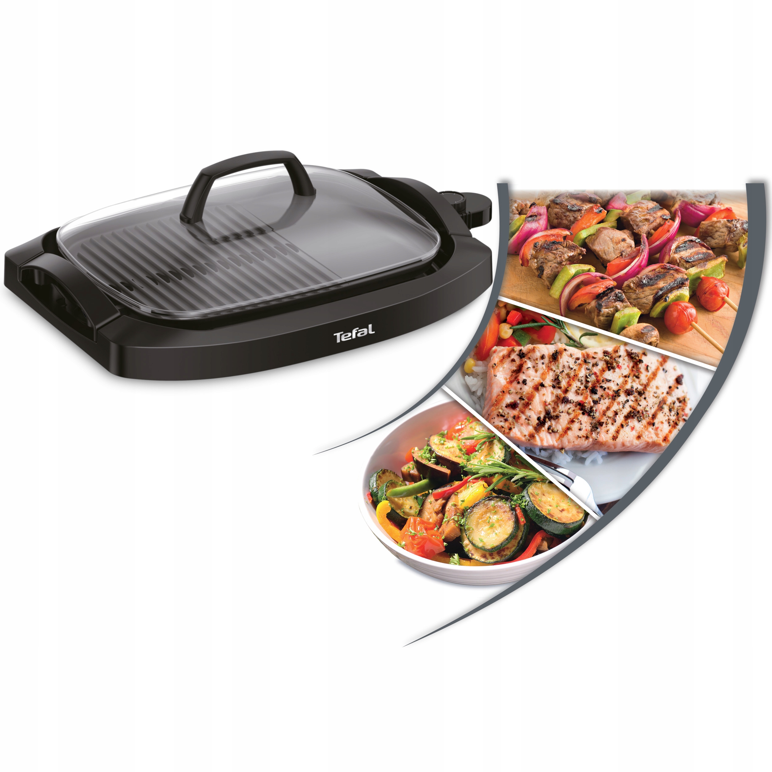 Grill elektryczny stołowy Tefal CB6A0830 czarny 2000 W
