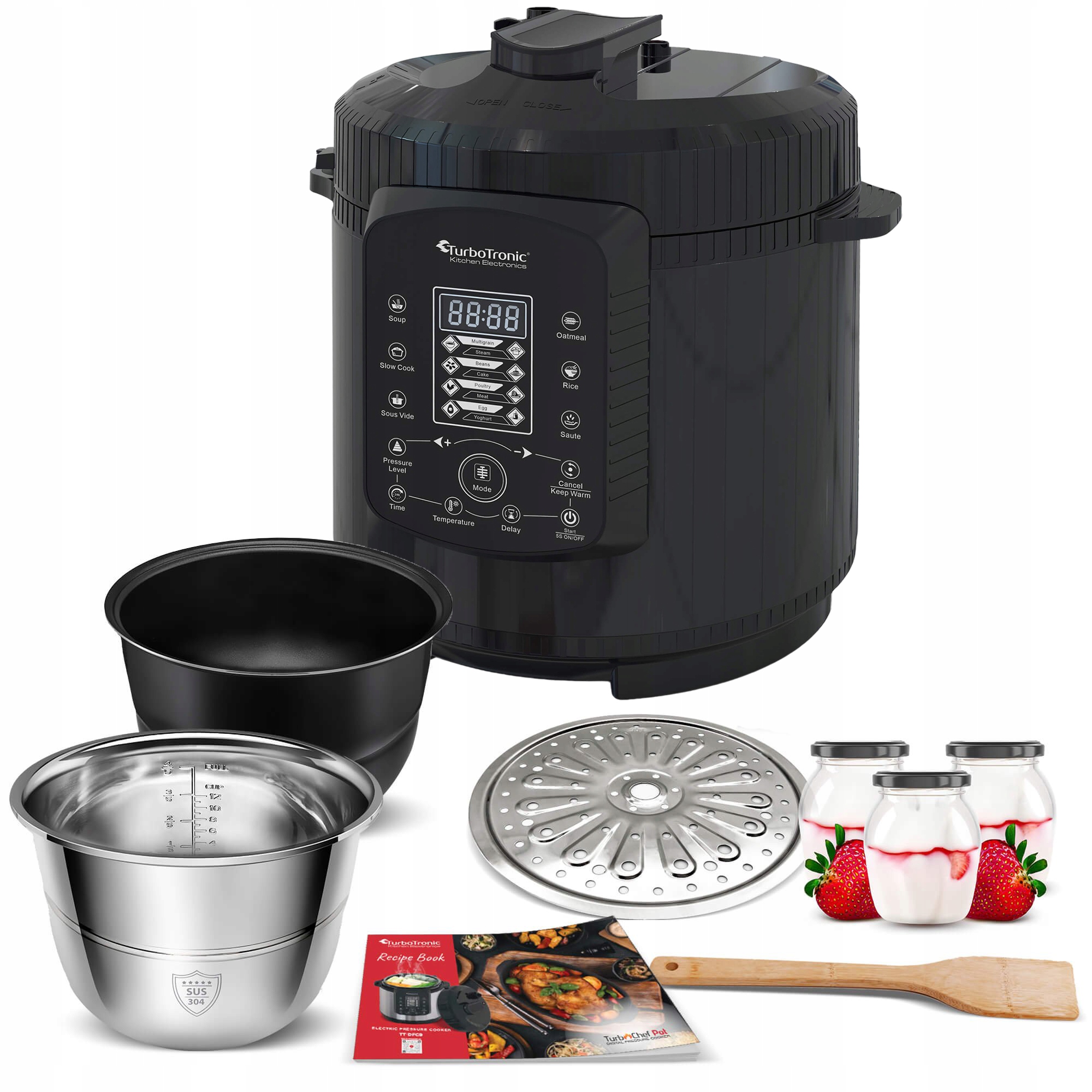 Elektrický Rýchlovarný Hrniec Multicooker Kombinovaný Parný Hrniec 6 L 1000 W 70 Kpa