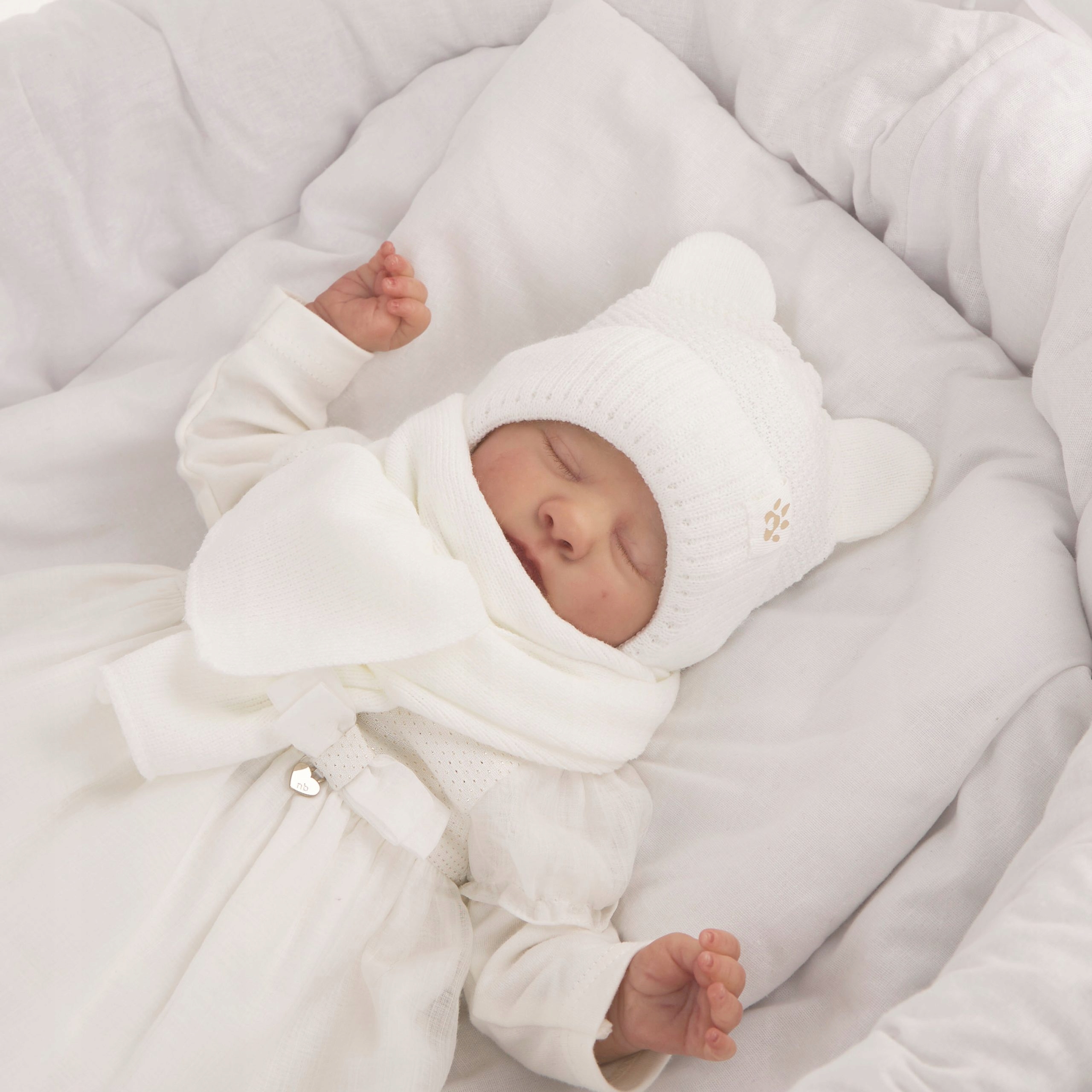 KOMPLET ZIMOWY niemowlęcy CZAPKA I SZALIK 42-44 Wiek dziecka 9 m +