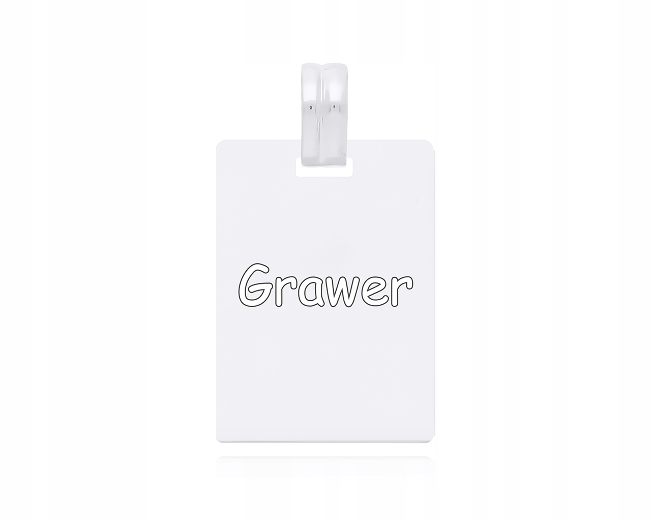 Stříbrný přívěsek pro muže, hladký plech Gravírování 925 Vojenská Známka Velký