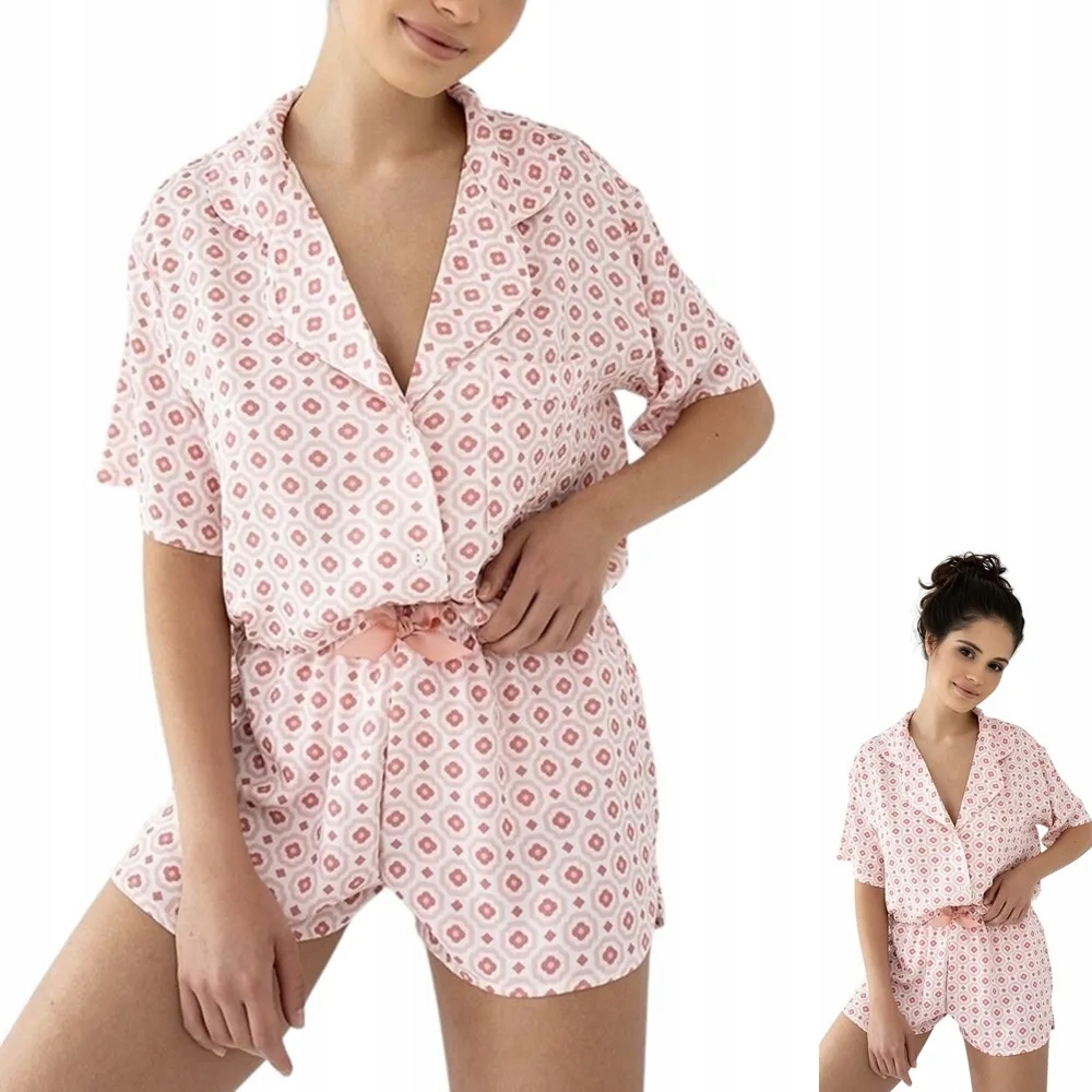 Dámské bavlněné rozepínací pyžamo Sensis Penelopa S 36 Růžová