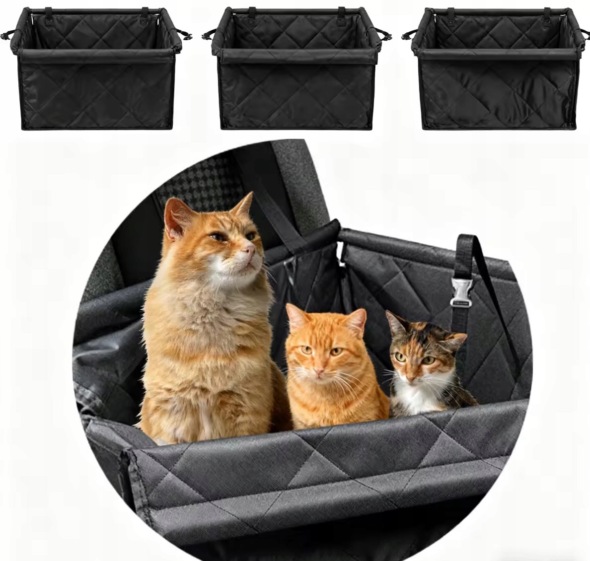 Levně Autosedačka Pro Psy A Kočičí Sedadlo Přepravní Plachta Pro Psy Do Velkého Automobilu