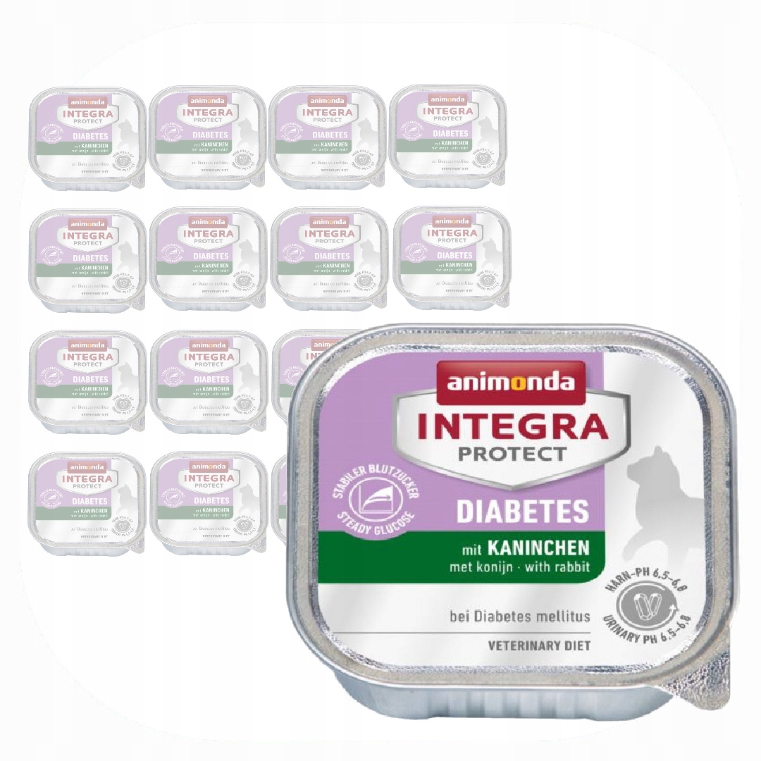 Levně Animonda Integra Diabetes 16x100g Vlhké Krmivo Králík Pro Kočky s cukrovkou