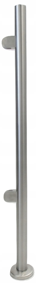 Levý Sloupek 42,4x1000, 2 Držáky Na Sklo, Nerezový Výbrus