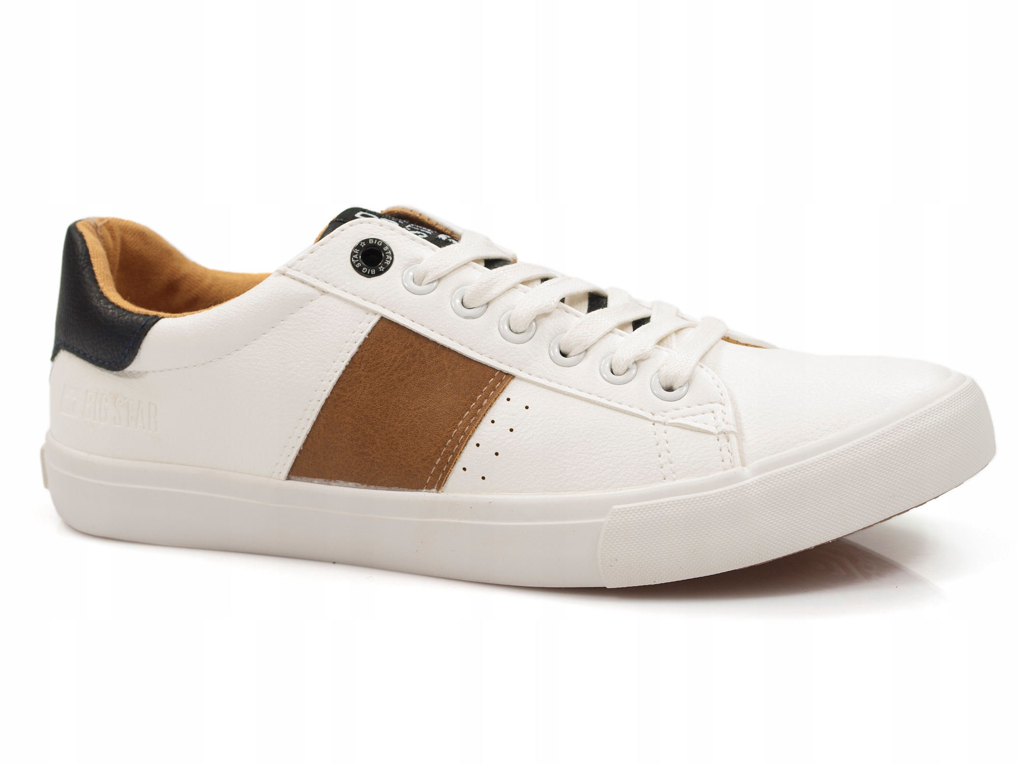 

trampki męski Big Star II174037 ekoskóra buty Biel