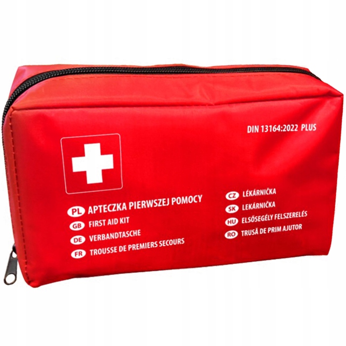 APTECZKA PIERWSZEJ POMOCY SAMOCHODOWA TURYSTYCZNA DIN 13164 NORMA + USTNIK