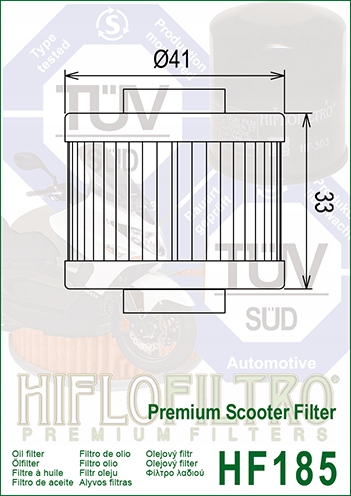 FILTR OLEJU HIFLOFILTRO HF185 Producent Hiflofiltro