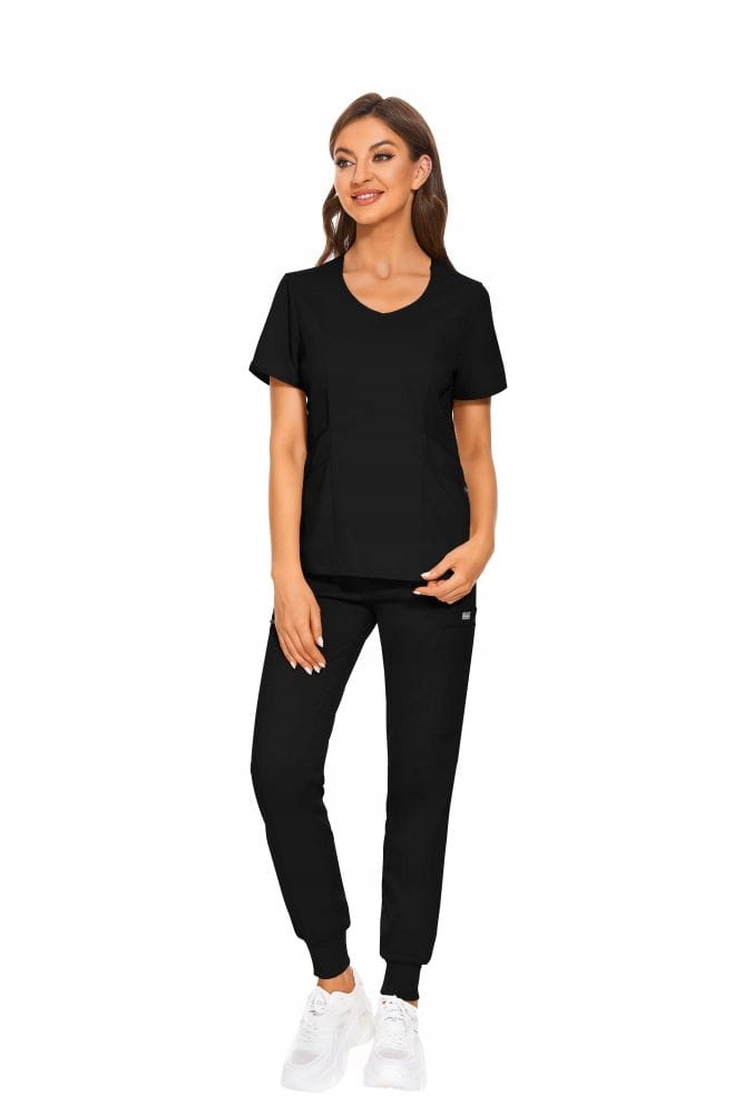 Komplet Medyczny Damski Scrub Uniform Model 42050 Czarny Rozmiar S