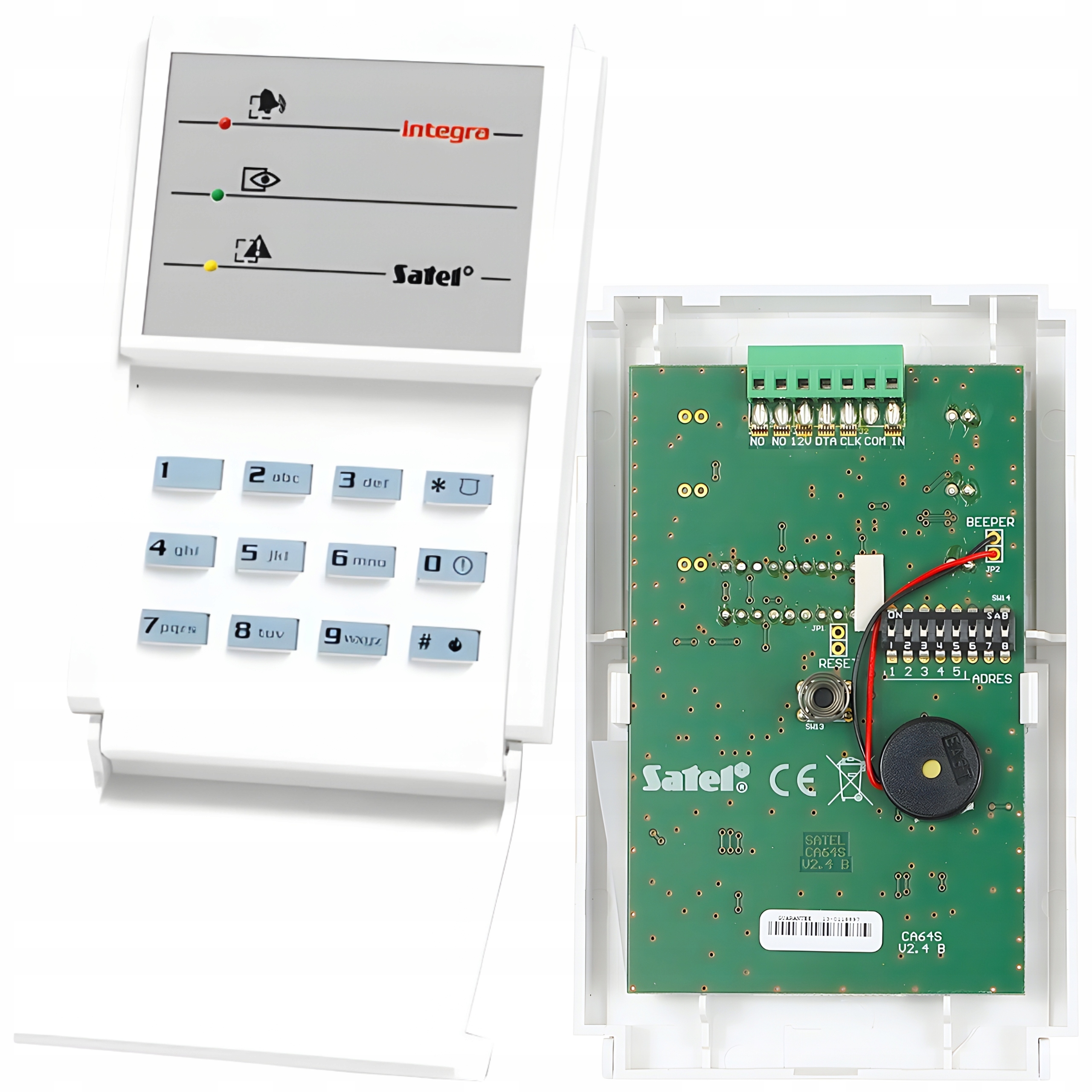 Manipulator Led klawiatura strefowa Satel Int-s-bl do systemu alarm Integra